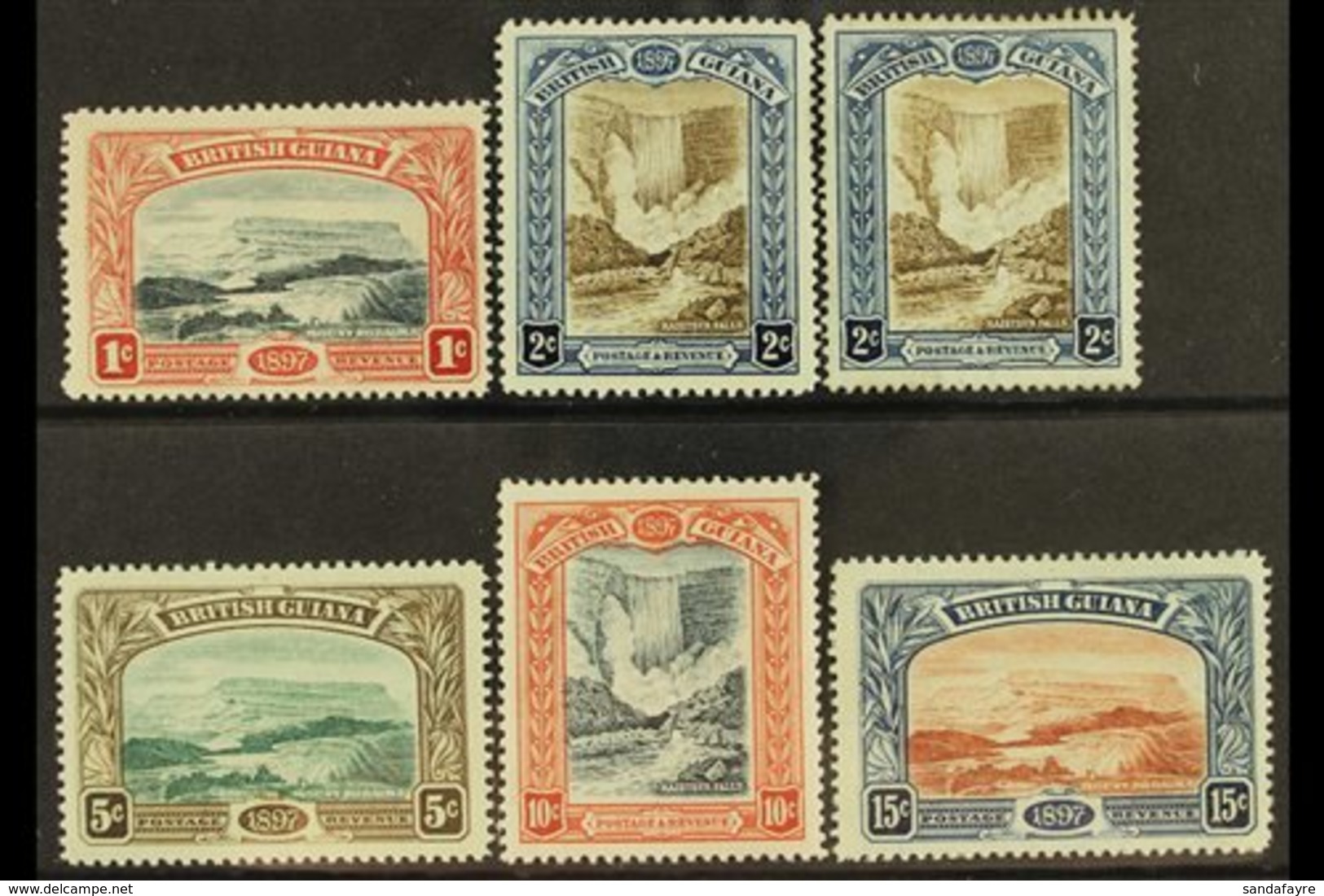 1898  Jubilee Complete Set, SG 216/21, Including Both 2c Shades, Fine Mint. (6 Stamps)  For More Images, Please Visit Ht - Guyana Britannica (...-1966)