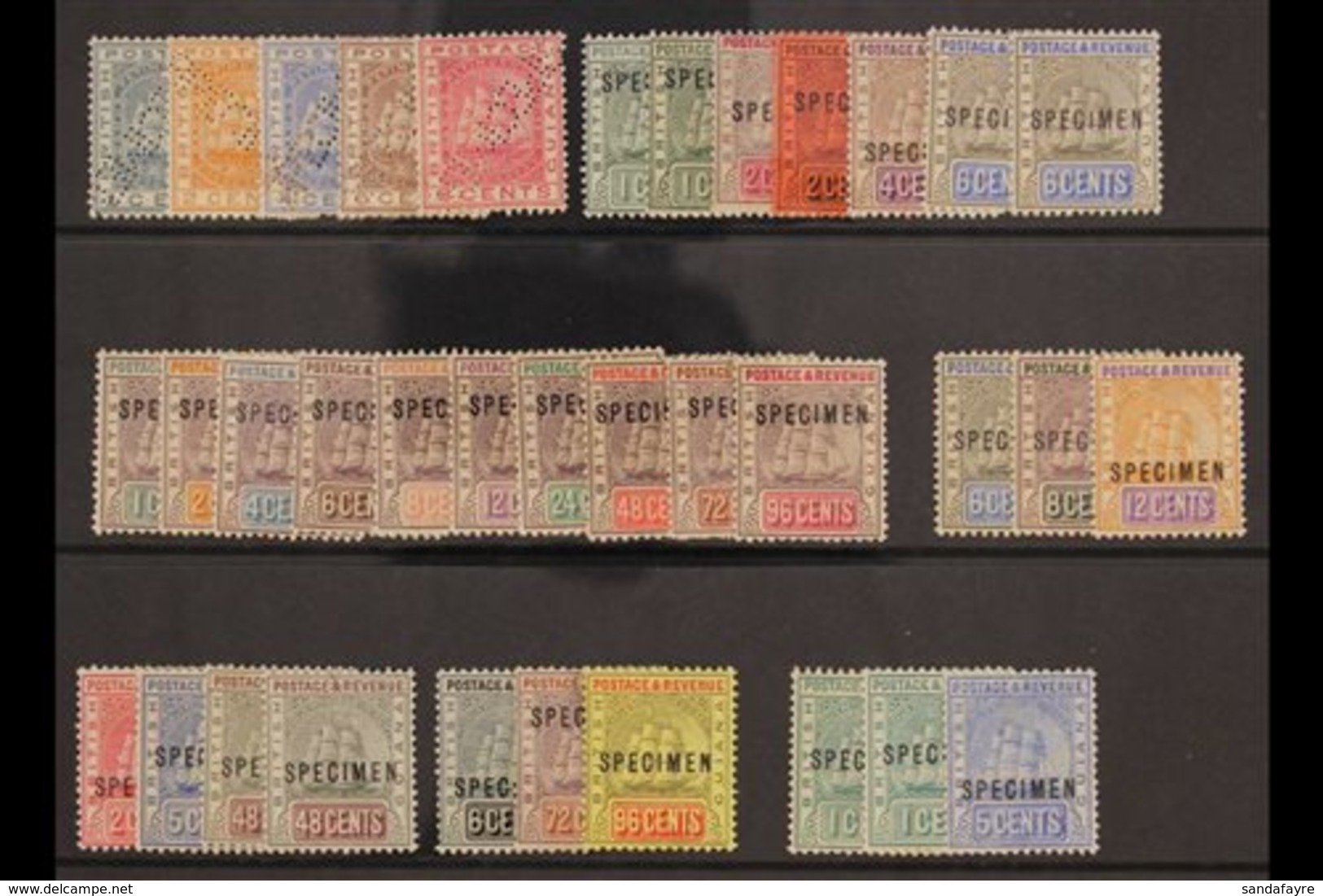 SPECIMENS  Attractive Selection With 1882 Perforated Set, SG 170/4s, 1889 Set, 1890 New Colours Set, Later Vals To 96c,  - Guyana Britannica (...-1966)