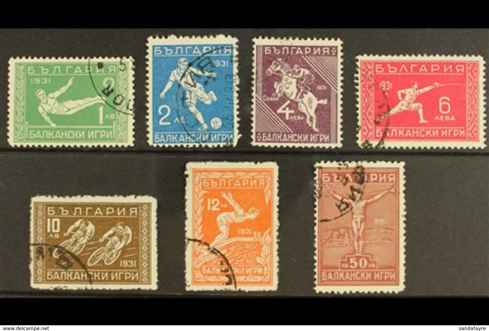 1933  Balkan Games In New Colours Complete Set, Michel 252/258, Very Fine Used. (7 Stamps) For More Images, Please Visit - Otros & Sin Clasificación