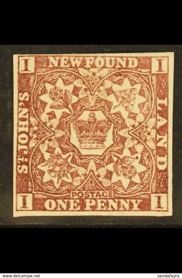 1857  1d Brown Purple, SG 1, Very Fine Mint, Large Part Og. For More Images, Please Visit Http://www.sandafayre.com/item - Other & Unclassified