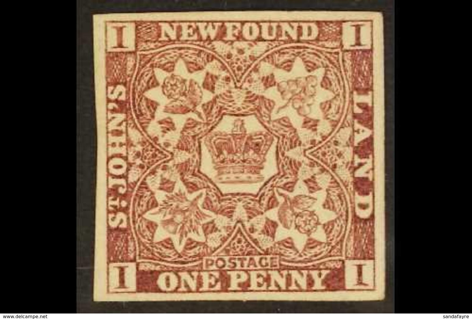 1857  1d Brown Purple, SG 1, Very Fine Mint Og. Large Margins All Round. For More Images, Please Visit Http://www.sandaf - Altri & Non Classificati