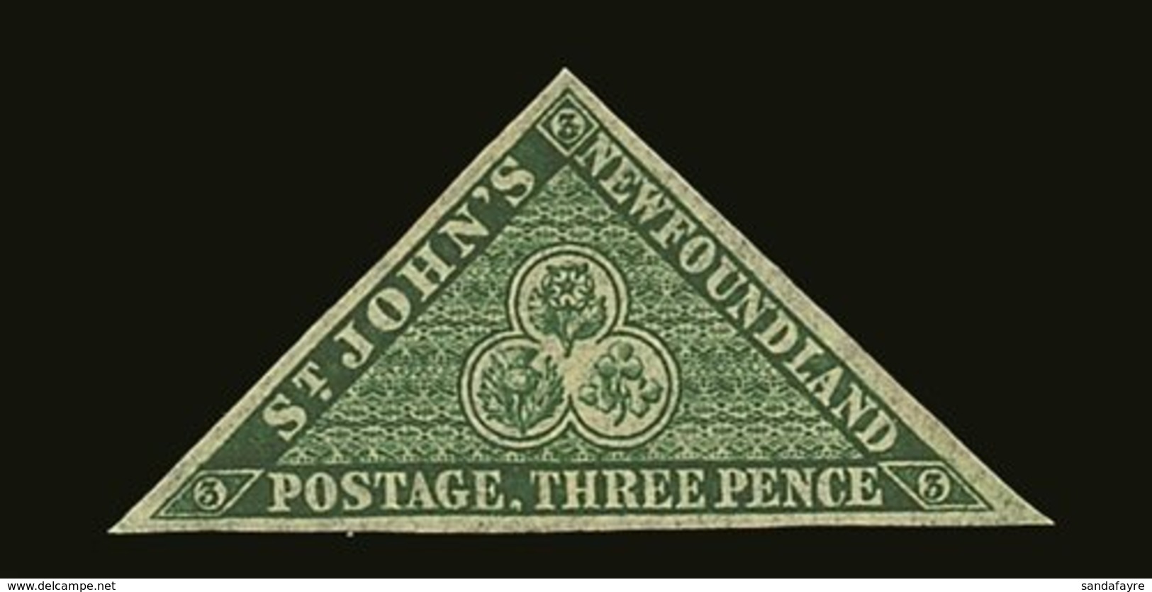 1857  3d Yellowish Green On Thick Paper, SG 3, Very Fine Mint Part Og, With Large Margins All Round. Cat £1800. For More - Autres & Non Classés