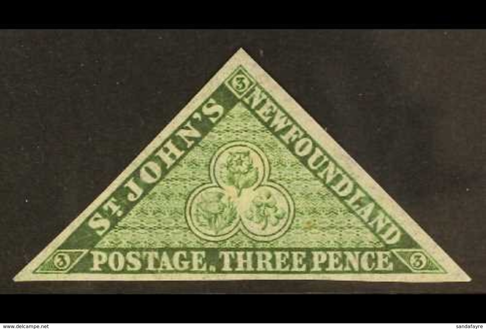 1860  3d Deep Green, SG 11, Very Fine Mint, Large Part Og. For More Images, Please Visit Http://www.sandafayre.com/itemd - Other & Unclassified