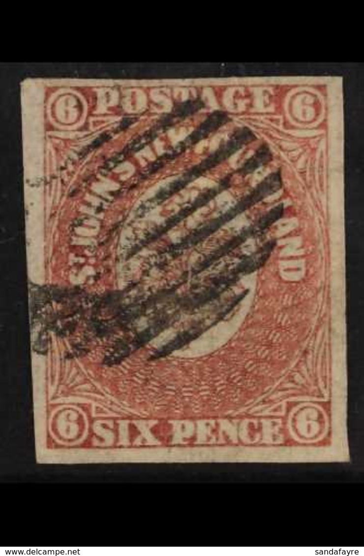 1862  6d Rose Lake, SG 20, Very Fine Used With Good To Large Margins All Round & Neat, Barred Cancellation. For More Ima - Otros & Sin Clasificación