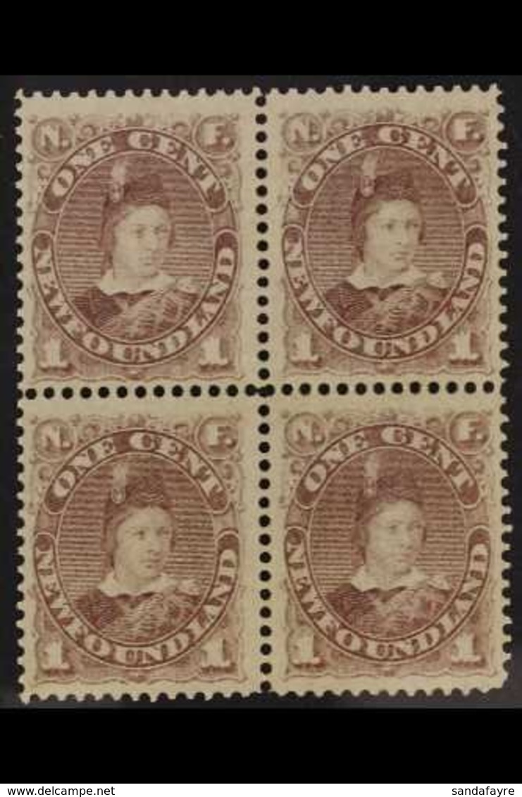 1880 - 82  1c Dull Grey Brown, KEVII, SG 44, Fine Mint Block Of 4, Large Part Og. For More Images, Please Visit Http://w - Autres & Non Classés