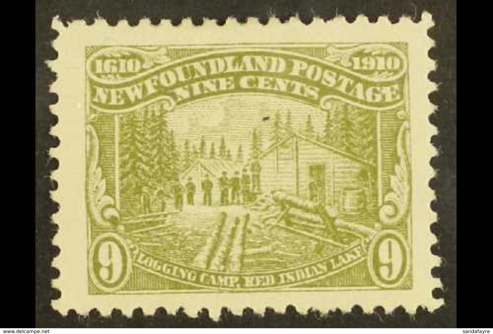 1910  9c Olive-green "Logging Camp", Perf 12, SG 102, Very Fine Mint. For More Images, Please Visit Http://www.sandafayr - Other & Unclassified