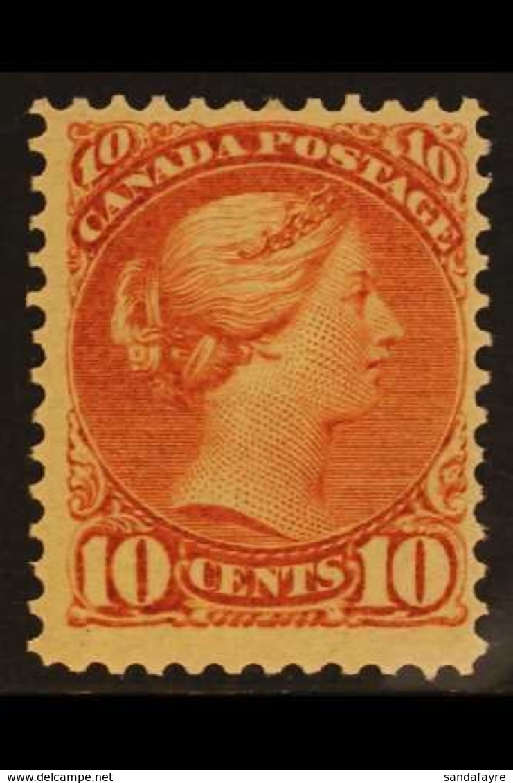 1889-97  10c Brownish Red Small Queen Ottawa Printing, SG 111, Fine Mint Large Part Og, Very Fresh. For More Images, Ple - Other & Unclassified