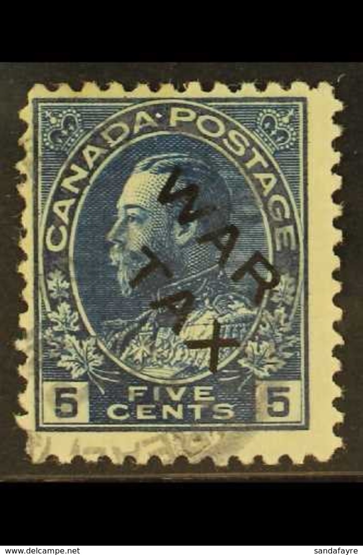 1915  5c Blue "War Tax" Overprinted, SG 225, Used For More Images, Please Visit Http://www.sandafayre.com/itemdetails.as - Other & Unclassified