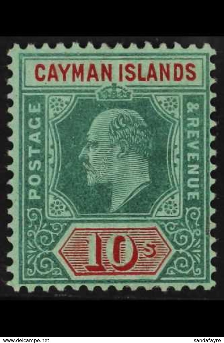 1907-09  10s Green And Red On Green, SG 34, Very Fine Mint. For More Images, Please Visit Http://www.sandafayre.com/item - Kaaiman Eilanden