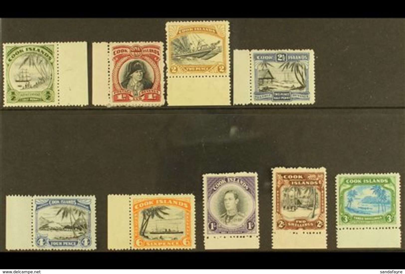 1944-46  Pictorial Definitive Set, SG 137/45, Never Hinged Mint (9 Stamps) For More Images, Please Visit Http://www.sand - Cook