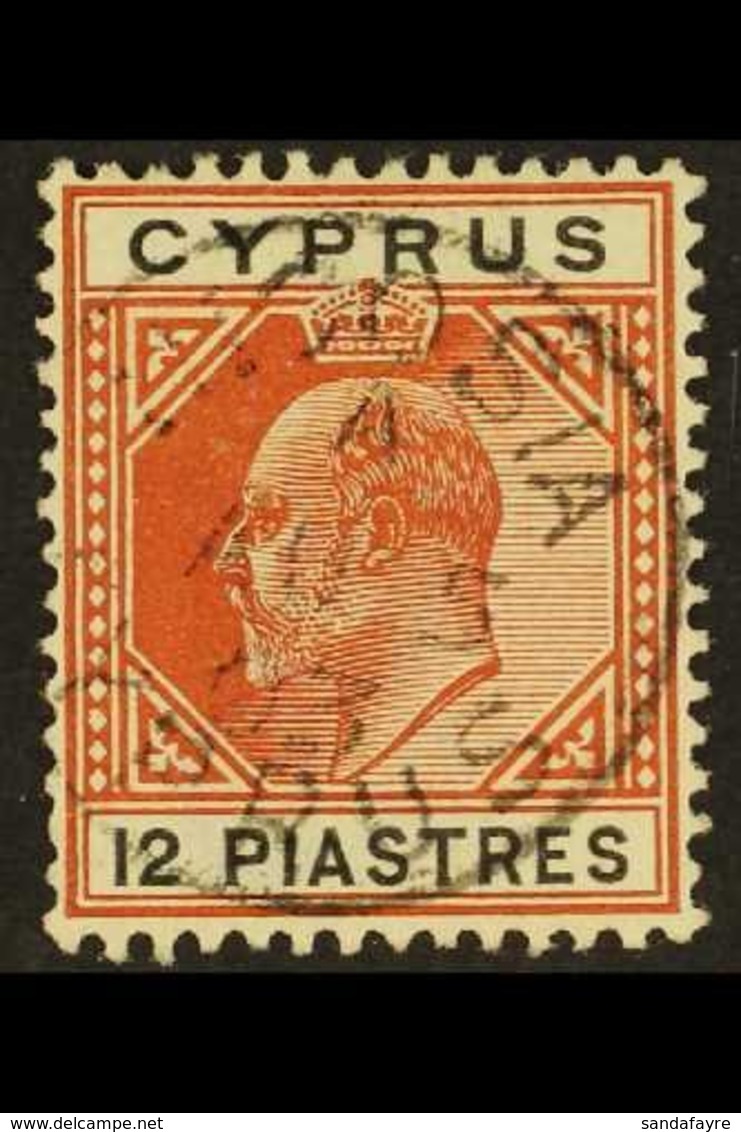 1902-04  12pi Chestnut And Black, SG 57, Very Fine Used With Neat Centrally Placed Cds Cancel. For More Images, Please V - Otros & Sin Clasificación