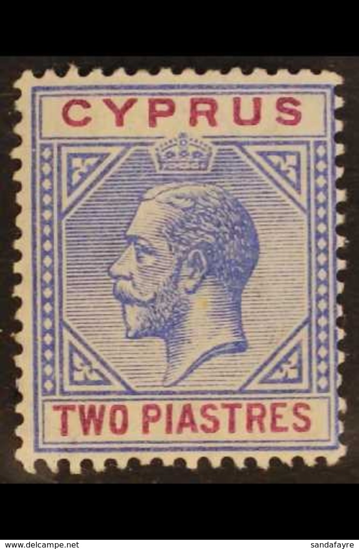 1912-15  2pi Blue And Purple Wmk Mult Crown CA, With BROKEN BOTTOM LEFT TRIANGLE Variety, SG 78a, Mint Lightly Hinged Wi - Andere & Zonder Classificatie