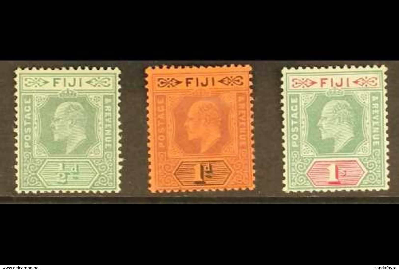 1904-09  Set Of Three, SG 115/117, Very Fine Mint. (3 Stamps) For More Images, Please Visit Http://www.sandafayre.com/it - Fidji (...-1970)