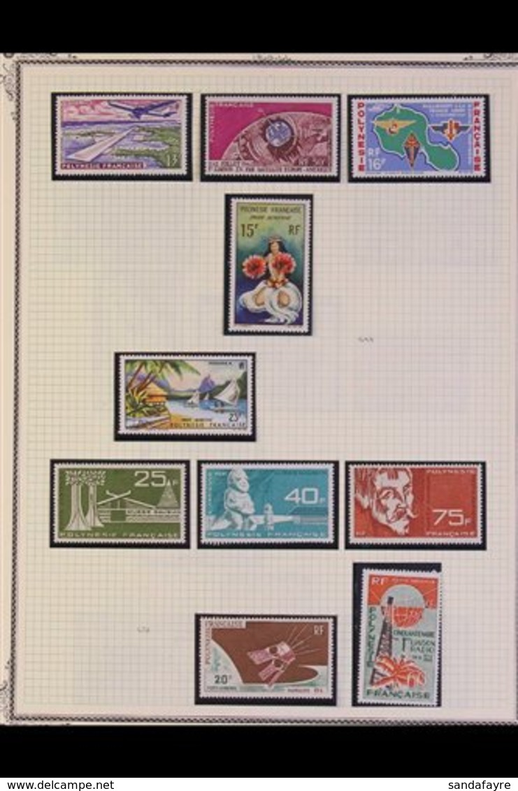 POLYNESIA  1960-1985. A Beautiful, ALL DIFFERENT NEVER HINGED MINT "Poste Aerienne" AIR POST Collection Of Stamps (mostl - Sonstige & Ohne Zuordnung