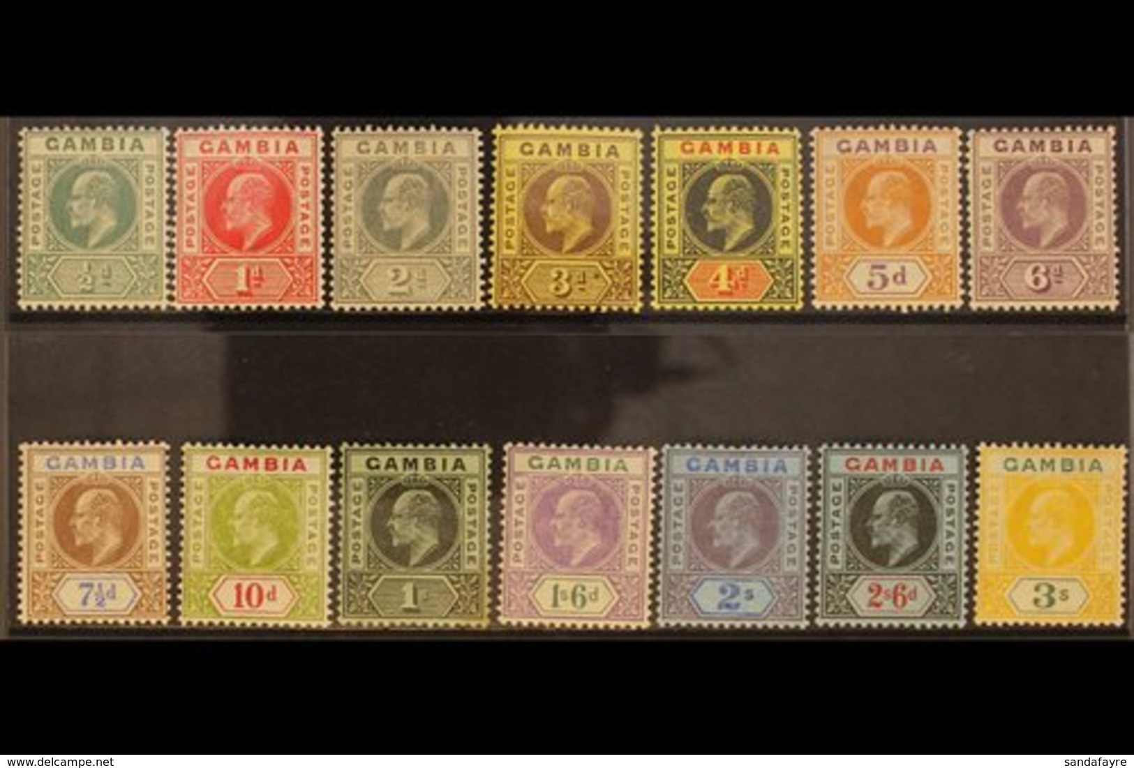 1909  MCA Wmk Complete Set, SG 72/85, 1s Light Corner Stain, The Rest, Fine Mint. (14 Stamps) For More Images, Please Vi - Gambie (...-1964)