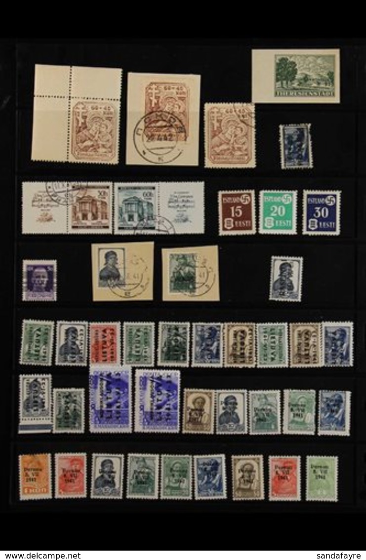 1938-1945 MINT & USED COLLECTION  On Stock Pages, Includes Generalgouvernement 1939 "Osten" Opts Set Used, 1940 Opts Mos - Other & Unclassified