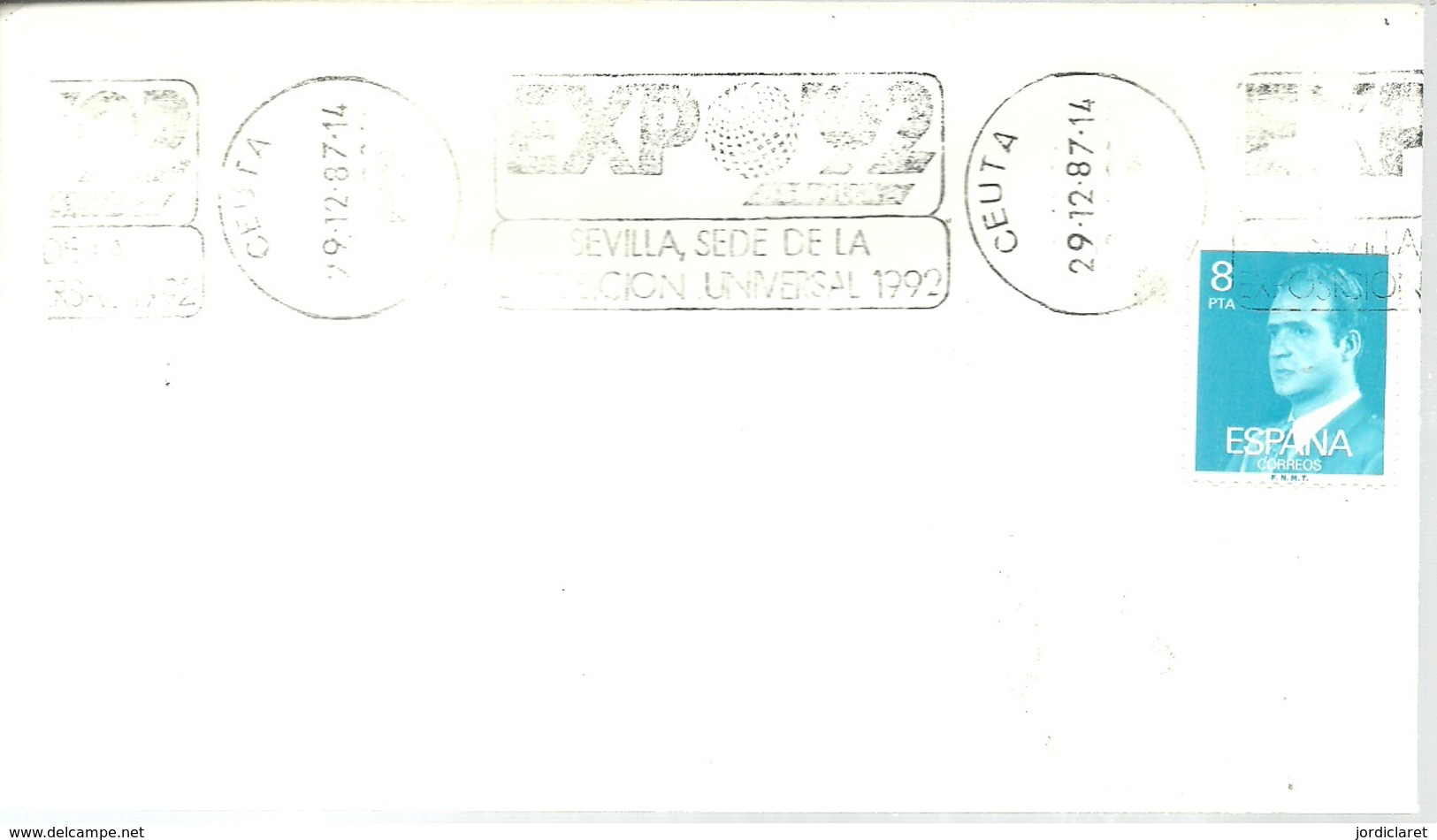 POSTMARKET ESPAÑA  CEUTA - 1992 – Séville (Espagne)