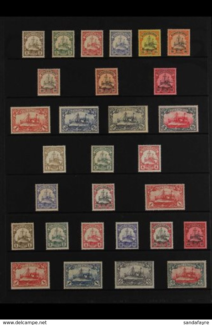 KIAUTSCHOU  1901-1919 FINE MINT COLLECTION Presented On A Stock Page That Includes 1901 "Kaiser Yacht" German Currency C - Sonstige & Ohne Zuordnung
