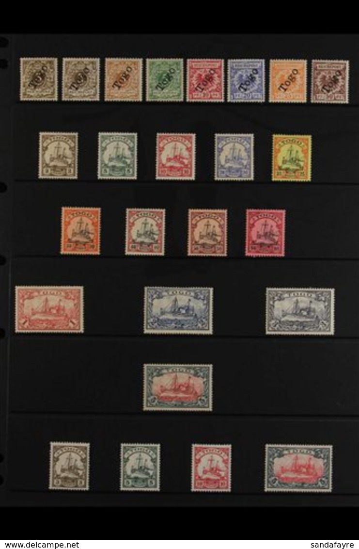 TOGO  1897-1919 COMPLETE MINT COLLECTION That Includes 1897 "Togo" Overprinted Set With Additional 3pf Shades (Mi 1/6),  - Altri & Non Classificati