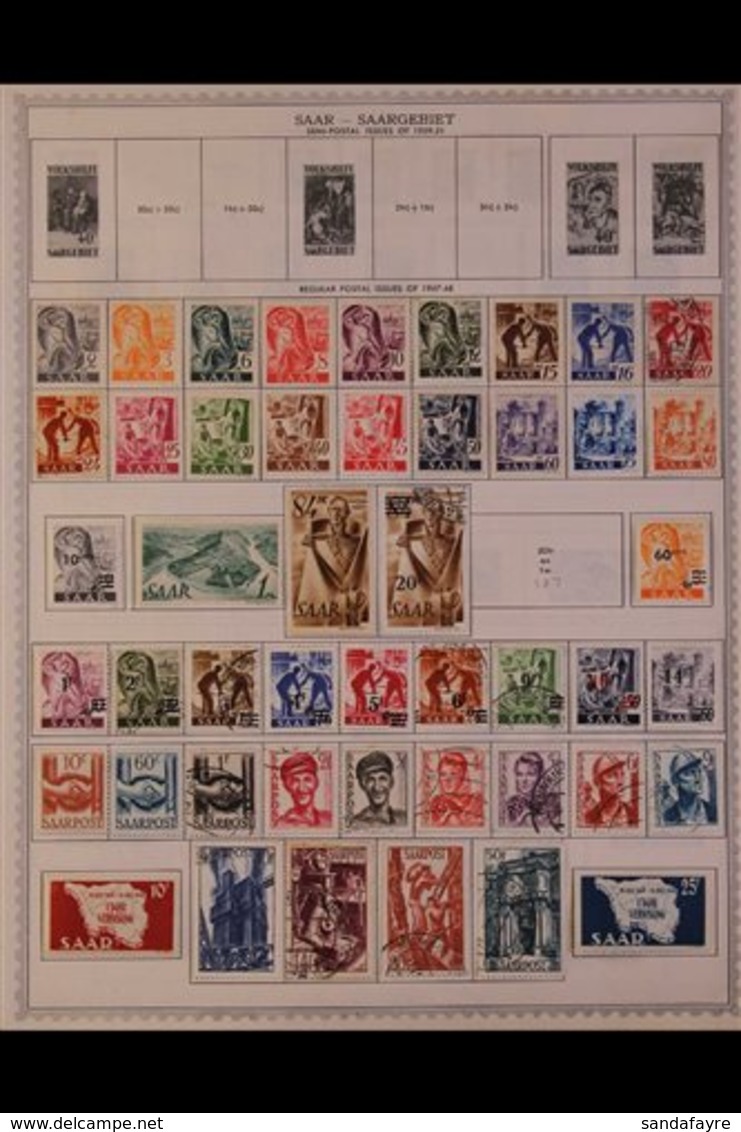 SAAR  1920-1959 ALL DIFFERENT Mint & Used Collection Presented On Printed Pages Providing A Useful Representation Of The - Andere & Zonder Classificatie