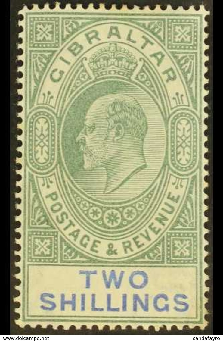 1904-08  2s Green And Blue, SG 62, Mint, A Couple Of Toned Perfs On The Gum Side, Otherwise Fine. For More Images, Pleas - Gibraltar