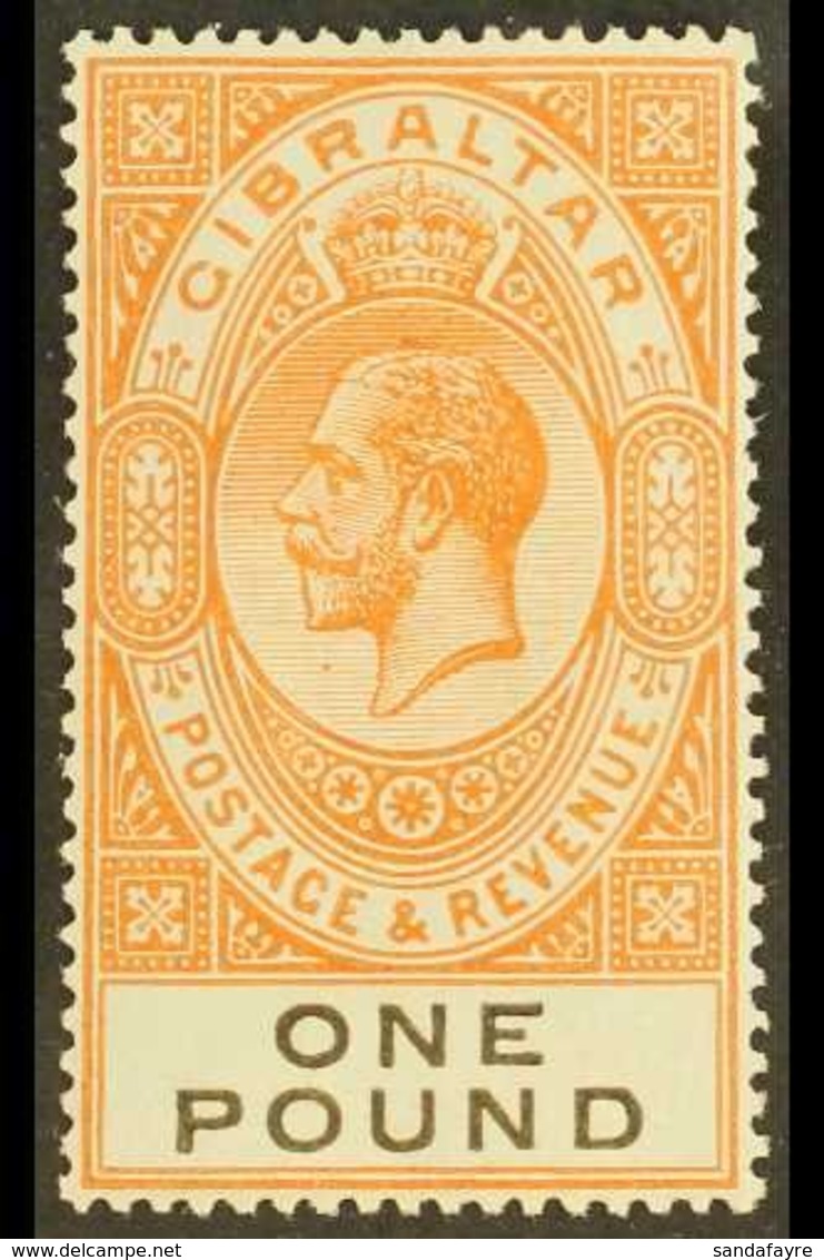 1925-32  KGV £1 Red-orange And Black, SG 107, Very Fine Mint. For More Images, Please Visit Http://www.sandafayre.com/it - Gibilterra