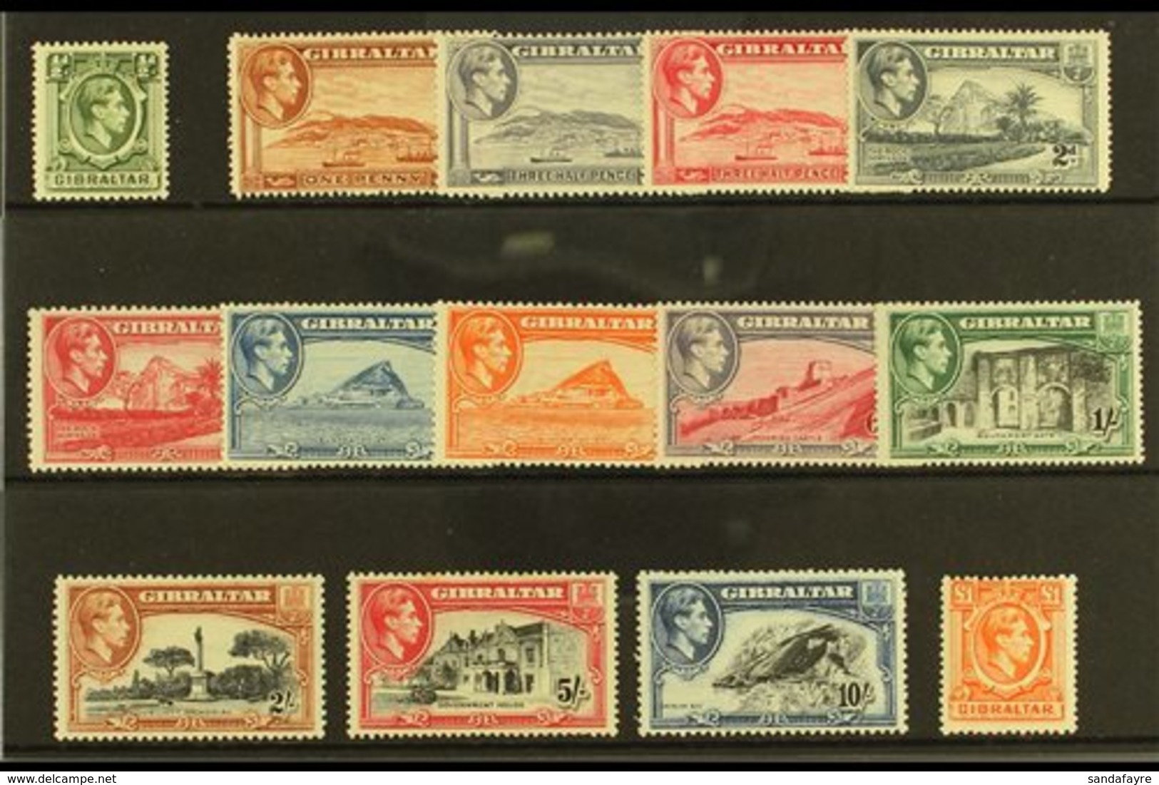 1938-51  Pictorial Definitive Set, SG 121/31, Used, Some Minor Imperfections (14 Stamp) For More Images, Please Visit Ht - Gibilterra