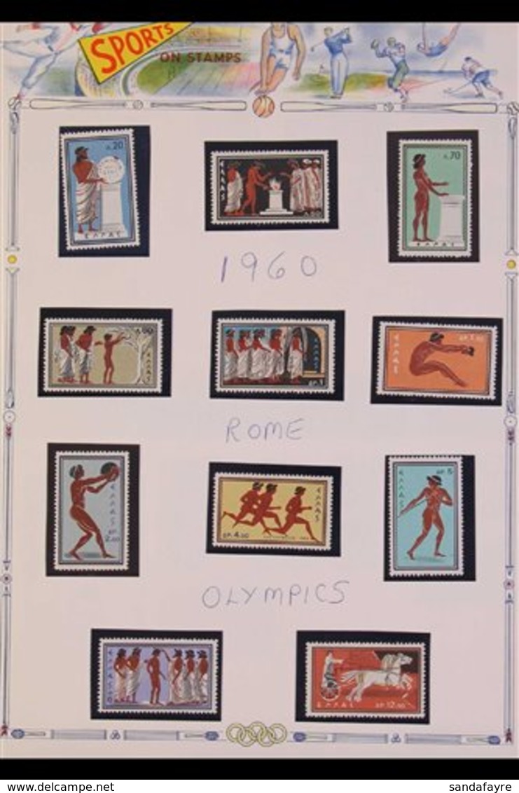 SPORT TOPICAL COLLECTION  1954-1998 Very Fine Collection On Album Pages. Never Hinged Mint Sets And Miniature Sheets, Pl - Altri & Non Classificati