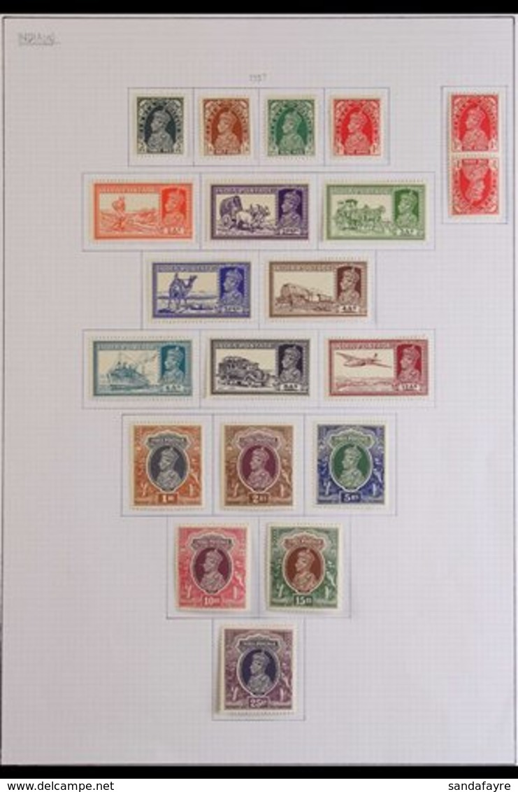 1937-51 VERY FINE MINT COLLECTION  Complete For King George VI Postage Issues, SG 247/336, Includes The 1937-40 Definiti - Altri & Non Classificati