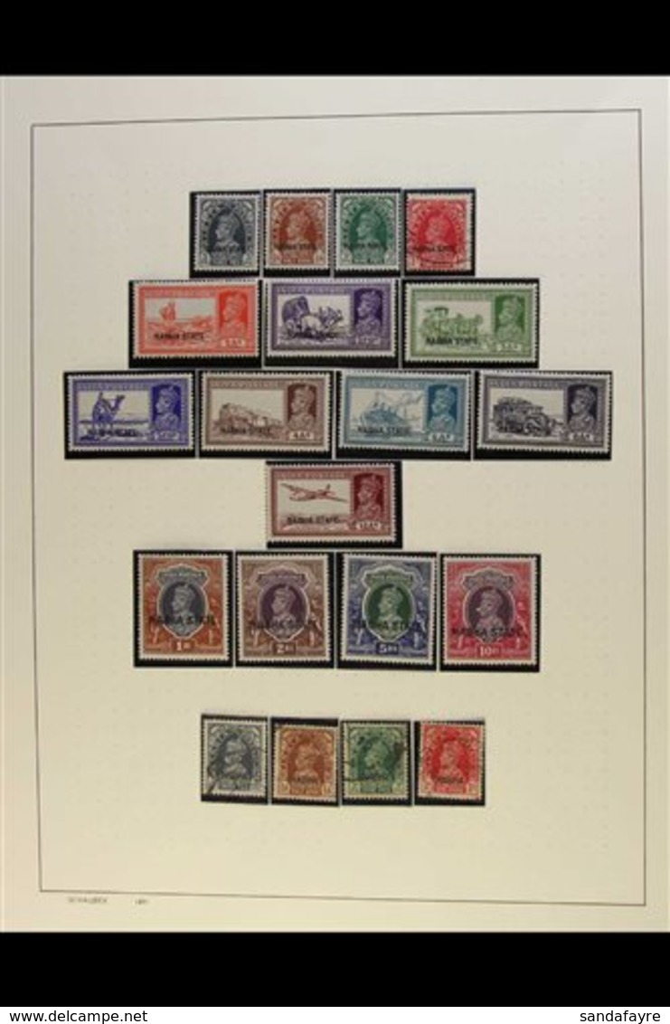 NABHA  1938-43 KGVI COLLECTION. A Most Useful Range Of Mint & Used Issues (mostly Mint) Presented In Mounts On A Trio Of - Andere & Zonder Classificatie