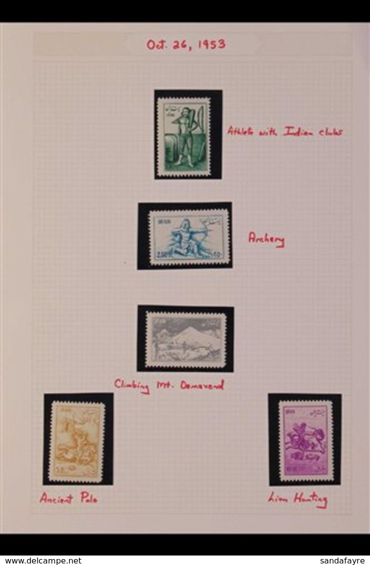 SPORT TOPICAL COLLECTION  1953-1977 Very Fine Collection On Album Pages. Chiefly Never Hinged Mint Stamps And Miniature  - Irán