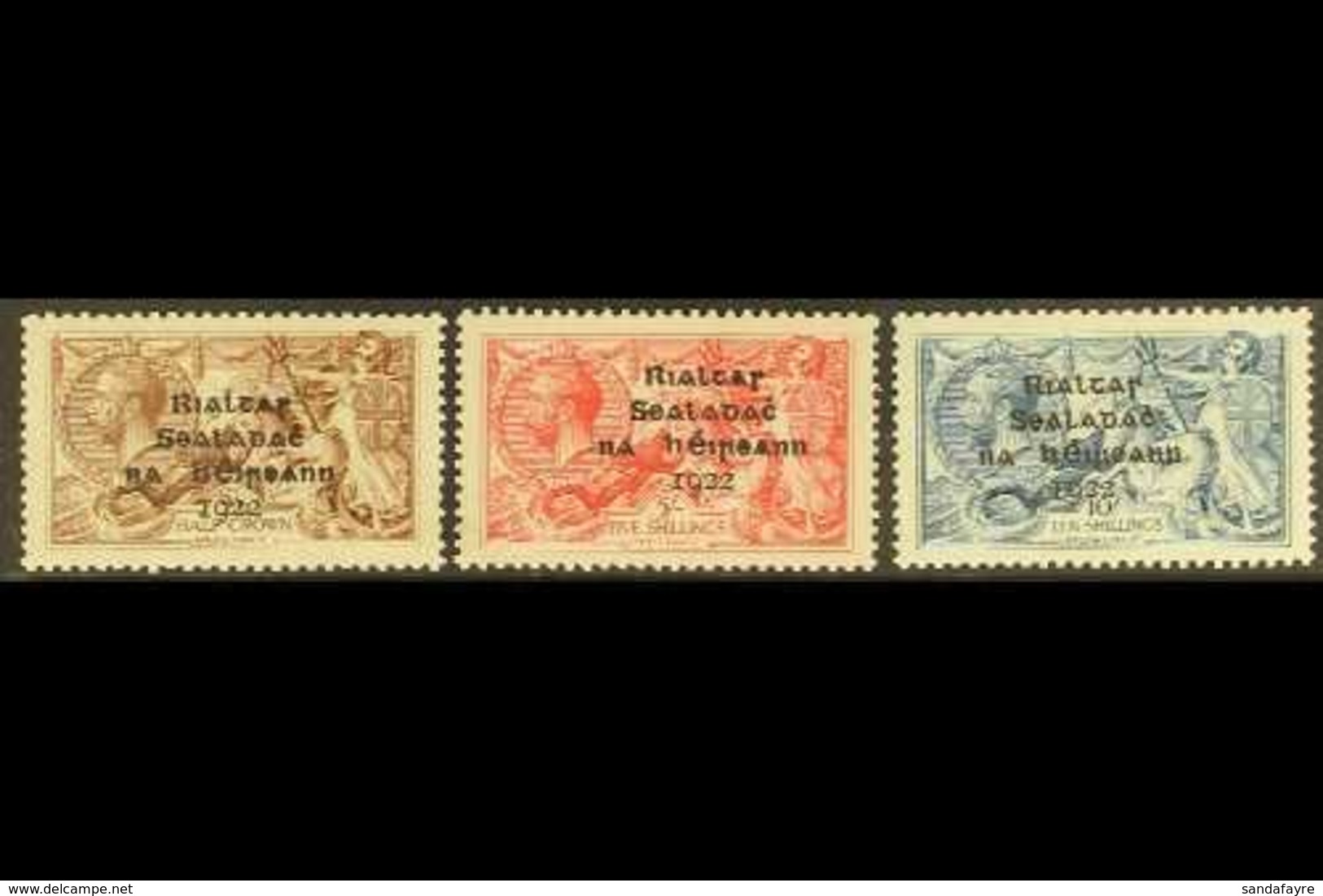 1922  2s.6d To 10s. Seahorses Set, Dollard Printing, SG 17/21, Very Fine Mint. (3 Stamps) For More Images, Please Visit  - Andere & Zonder Classificatie