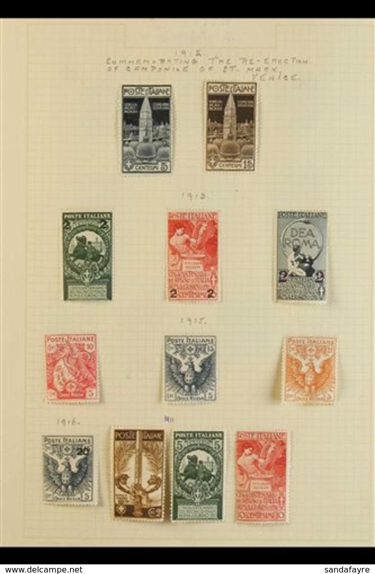 1911-1944 FINE MINT COLLECTION  On Leaves, ALL DIFFERENT, Includes 1911 Jubilee Set To 10c, 1912 Campanile Set, 1915-16  - Non Classés