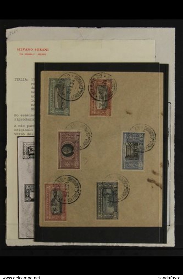1923  Manzoni Set, Sass S29, Complete Used On Cover, Cancelled With Milano 28. 1. 24 Cds Cancels (last Day Of Validity). - Sin Clasificación