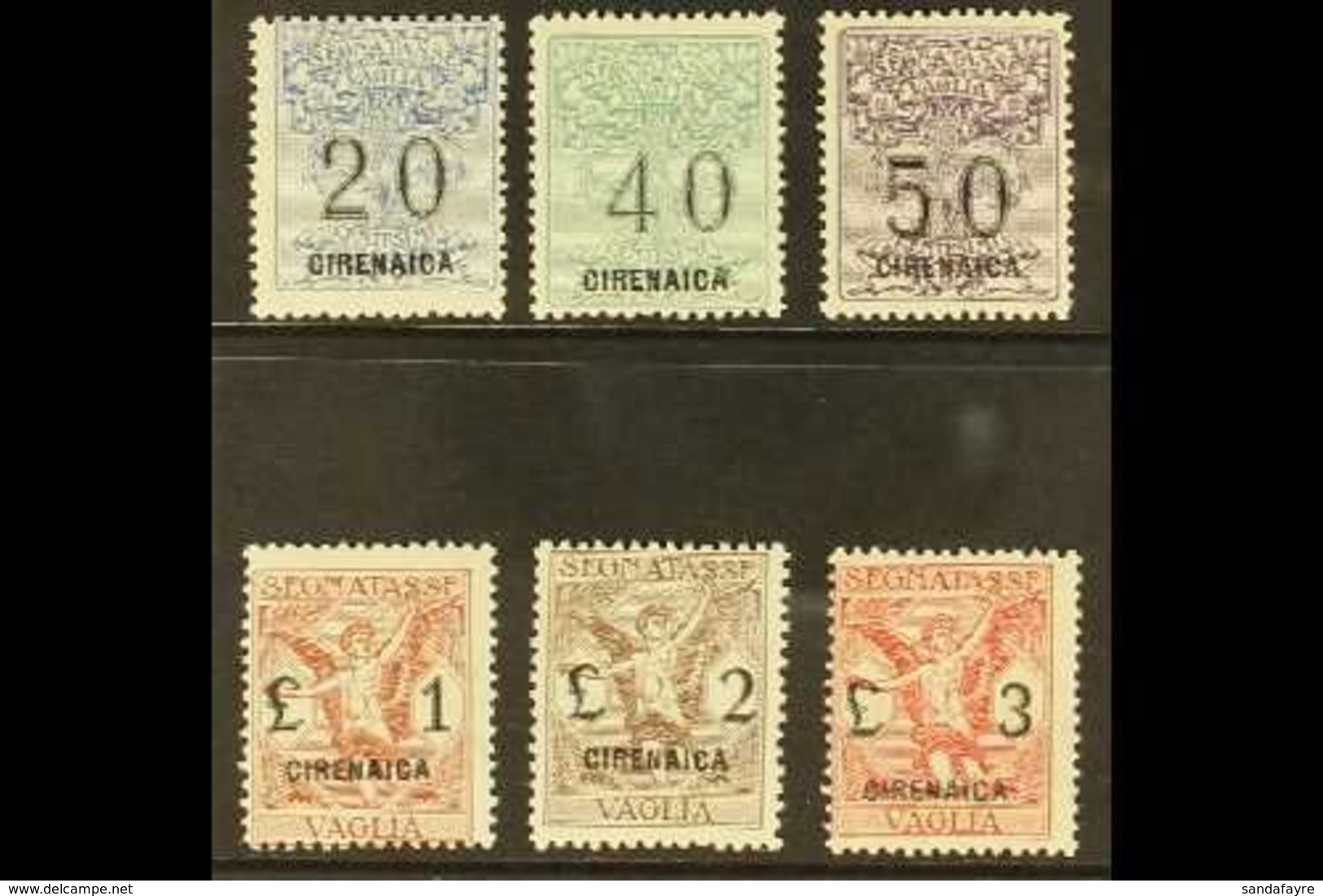 CYRENAICA  MONEY ORDER STAMPS (SEGNATASSE PER VAGLIA) 1924 Overprints Complete Set, Sassone 1/6, Fine Mint Mostly Never  - Autres & Non Classés