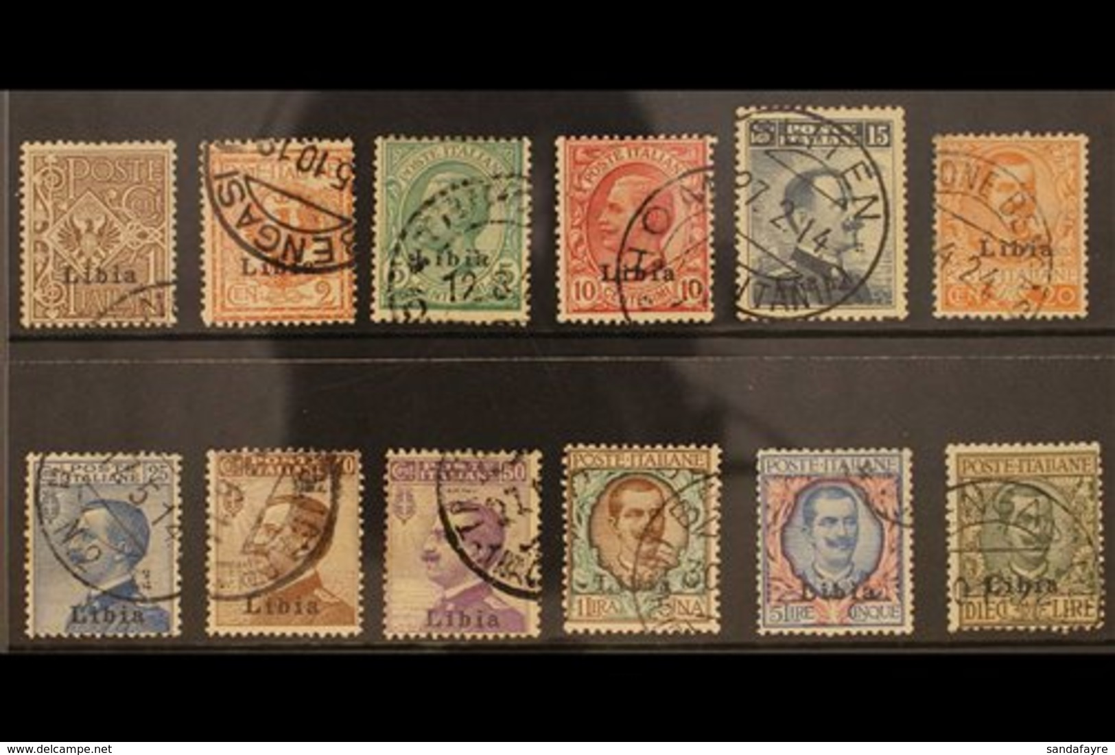 LIBYA  1912-15 Definitives Complete Set, Sass S. 1, Fine Used. (12 Stamps) For More Images, Please Visit Http://www.sand - Other & Unclassified