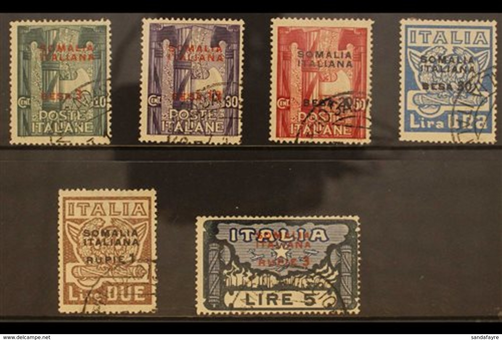 SOMALIA  1923 Fascist March On Rome Complete Set (Sass S. 11, SG 48/53) Very Fine Used. (6 Stamps) For More Images, Plea - Other & Unclassified