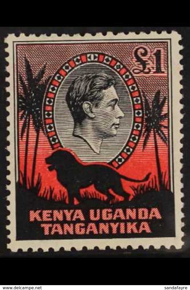 1938  £1 Black And Red, Perf. 11¾ X 13, SG 150, Very Fine Mint. For More Images, Please Visit Http://www.sandafayre.com/ - Vide