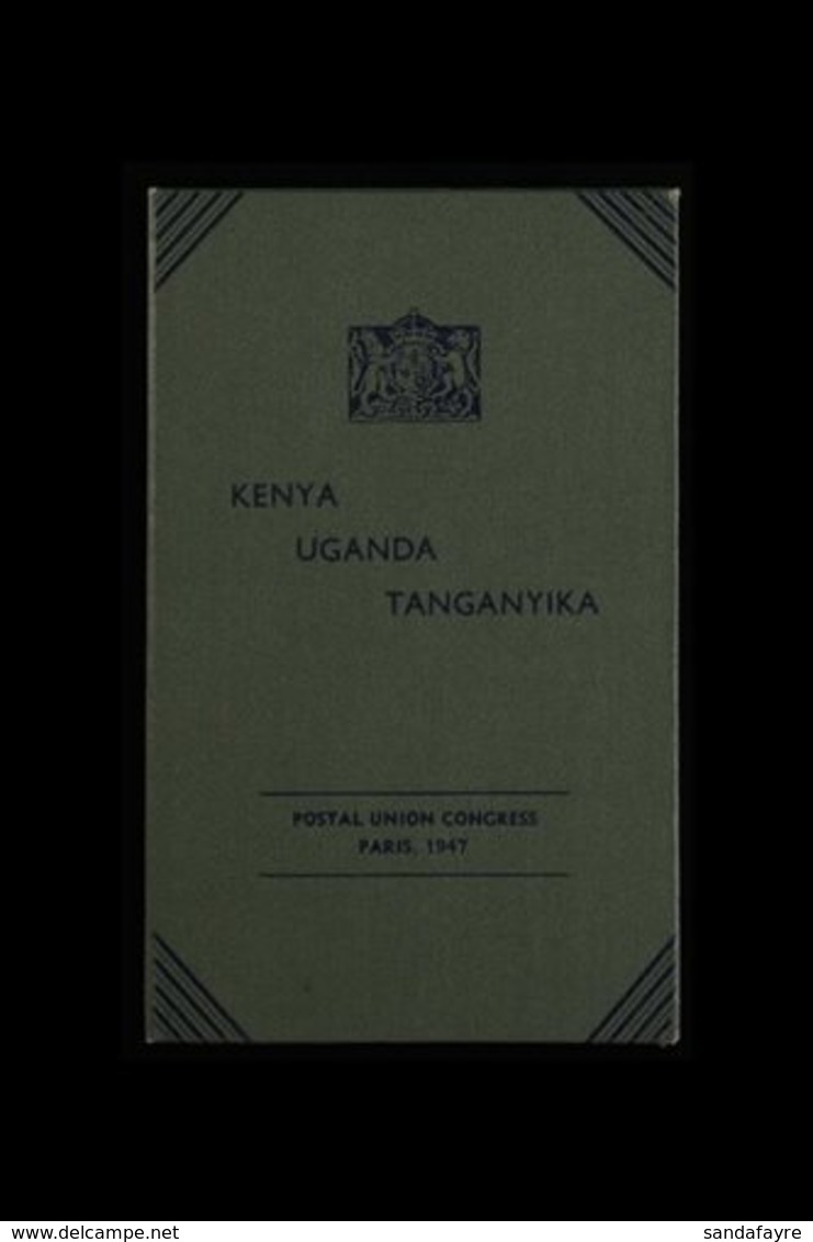 1947 UPU CONGRESS PRESENTATION FOLDER.  A Special Printed 'Kenya Uganda Tanganyika Postal Union Congress Paris, 1947' Pr - Vide