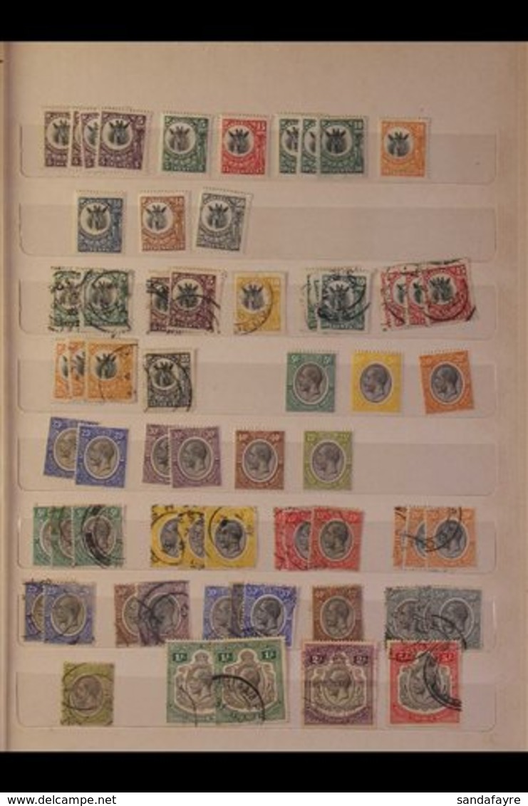 INTERESTING MINT & USED ACCUMULATION IN TWO STOCKBOOKS  Note K.U.T. 1903 To Early 1960's - Note KEVII Ranges To 8a & 50c - Vide