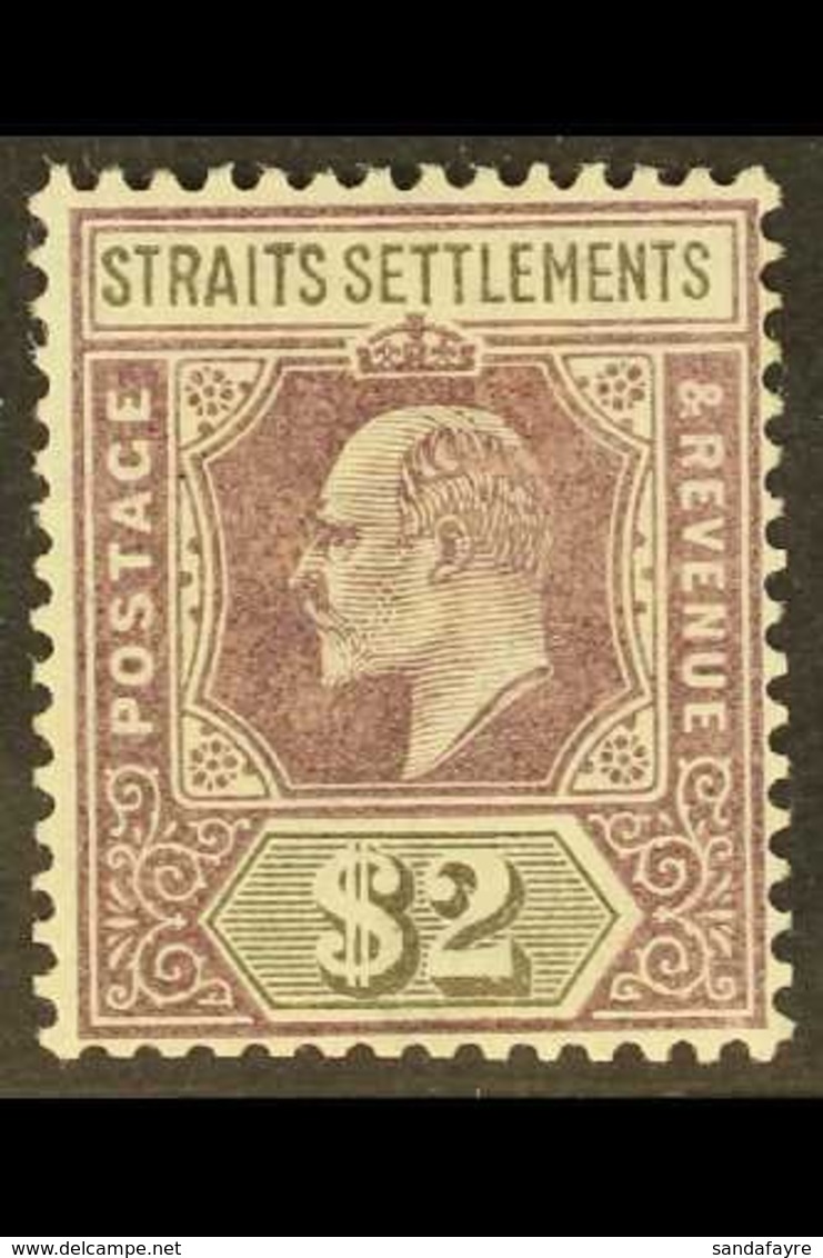 1902  $2 Dull Purple And Black, SG 120, Fine Mint. For More Images, Please Visit Http://www.sandafayre.com/itemdetails.a - Straits Settlements