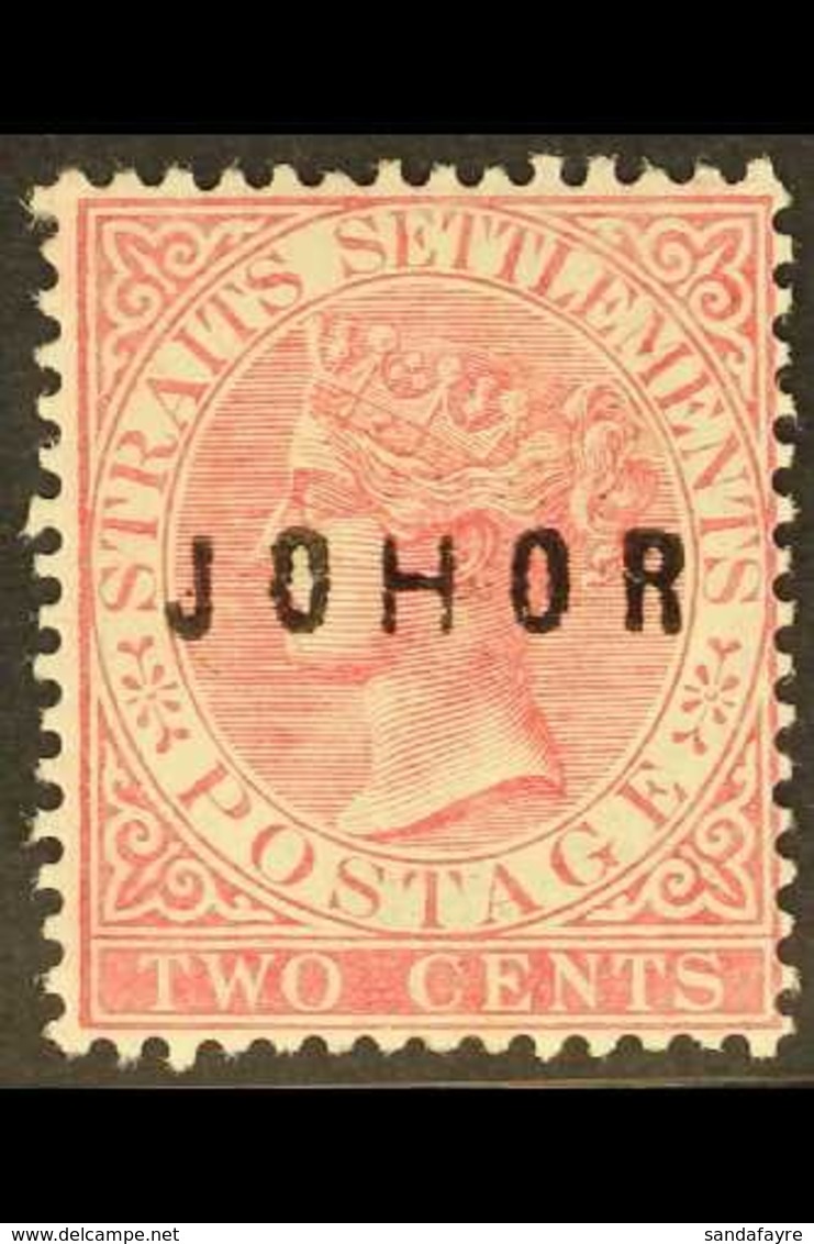 JOHORE  1884-91 2c Pale Rose "JOHOR" Overprint With "H" Wide, SG 11, Fine Mint, Fresh. For More Images, Please Visit Htt - Andere & Zonder Classificatie