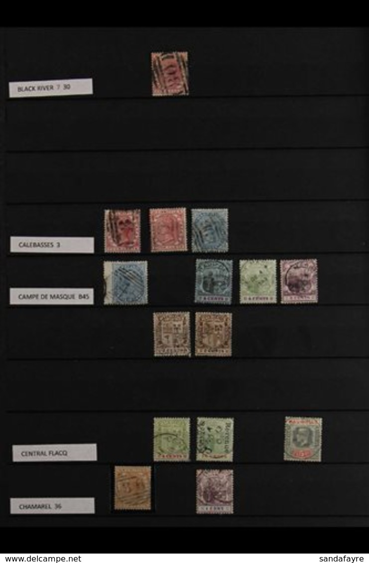 POSTMARKS  Good Range Of Different Marks On Stamps To 1920 With A Few To Early QEII, Over 60 Different Offices Seen, Inc - Mauricio (...-1967)