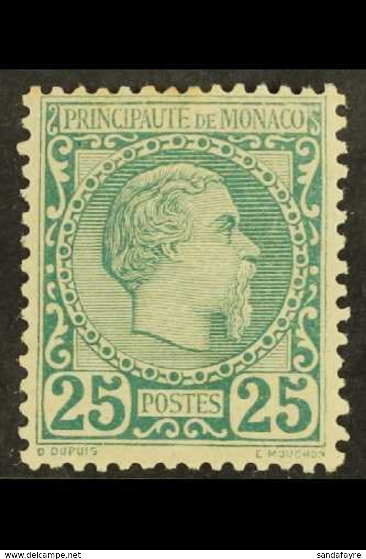 1885  25c Green Prince Charles, Yvert 6, Very Fine, Well Centered Mint. Cat €800 (£640) For More Images, Please Visit Ht - Autres & Non Classés