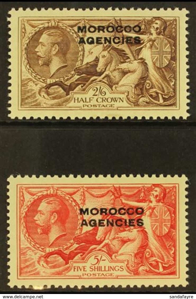 BRITISH CURRENCY  1935-37 Re Engraved "Seahorse" Set, SG 73/74, Fine Mint (2 Stamps) For More Images, Please Visit Http: - Otros & Sin Clasificación