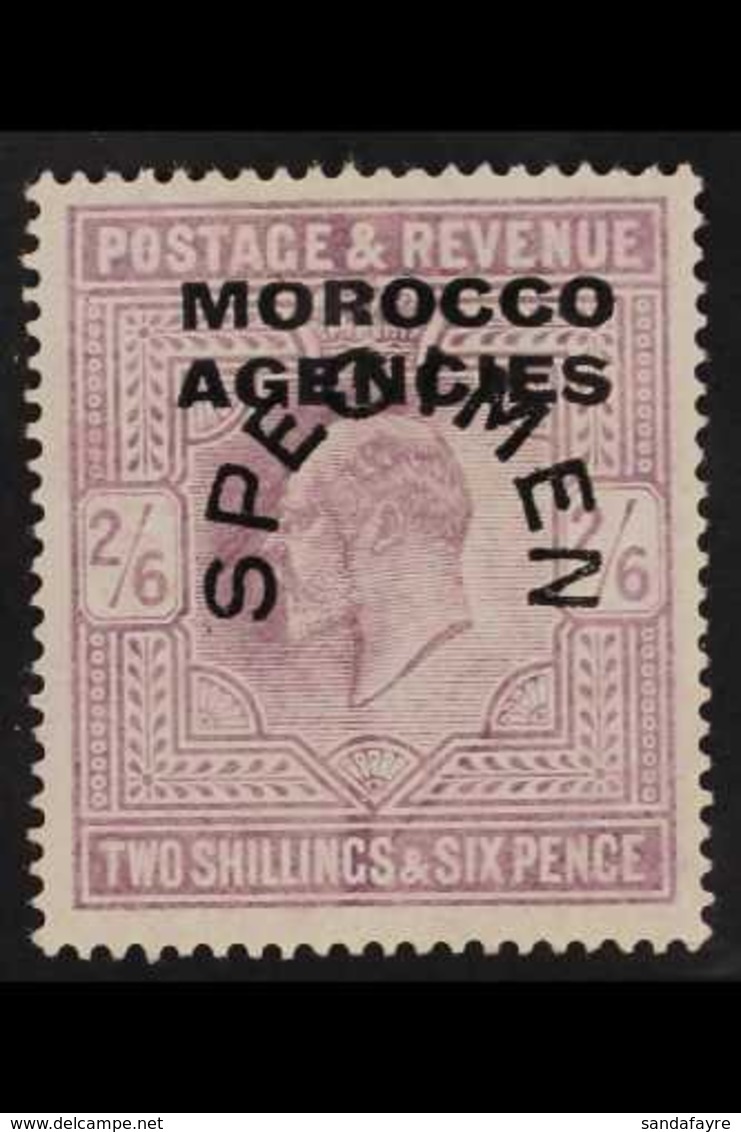 BRITISH CURRENCY  1907 2s 6d Pale Dull Purple, Ed VII, Ovptd Curved "Specimen", Fine Mint. For More Images, Please Visit - Autres & Non Classés