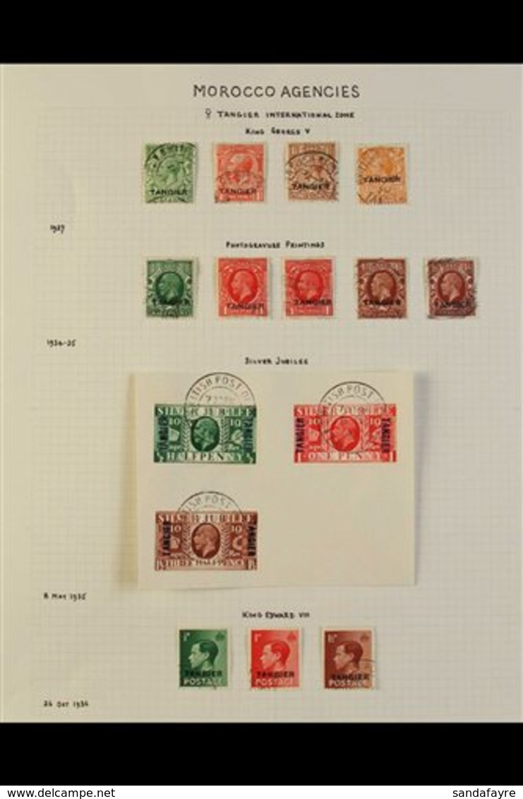 TANGIER  1927 - 1957 Virtually Complete Fine Used Collection Written Up On Pages And Including 1935 Silver Jubilee Set O - Autres & Non Classés