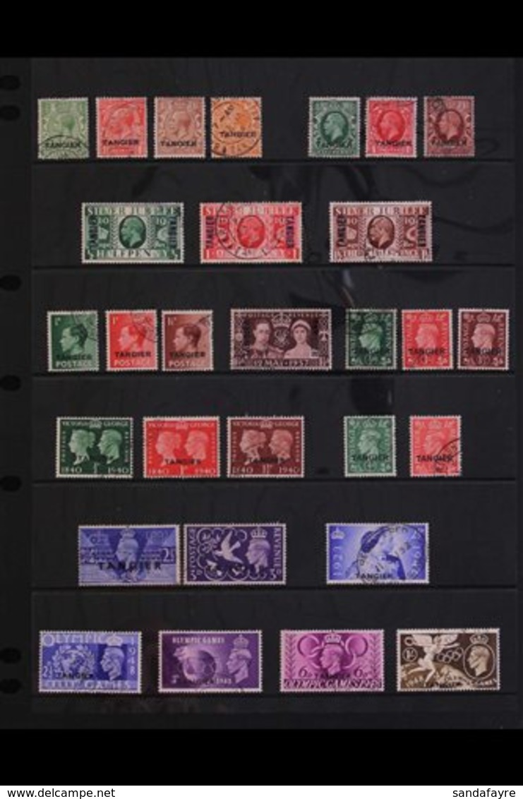 TANGIER  1927-57. ALL DIFFERENT USED COLLECTION Presented On Stock Pages. Includes A Complete Run Of KGV & KEVIII (SG 23 - Autres & Non Classés