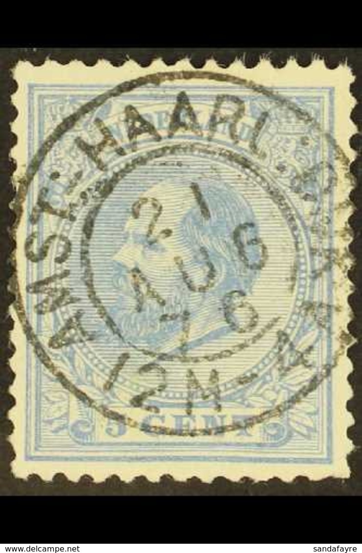 POSTMARK  1872-91 5c Ultramarine (Mi 19), Superb Used With "Socked On The Nose" C.d.s. Postmark Of "AMST : HAARL : DIJK" - Andere & Zonder Classificatie