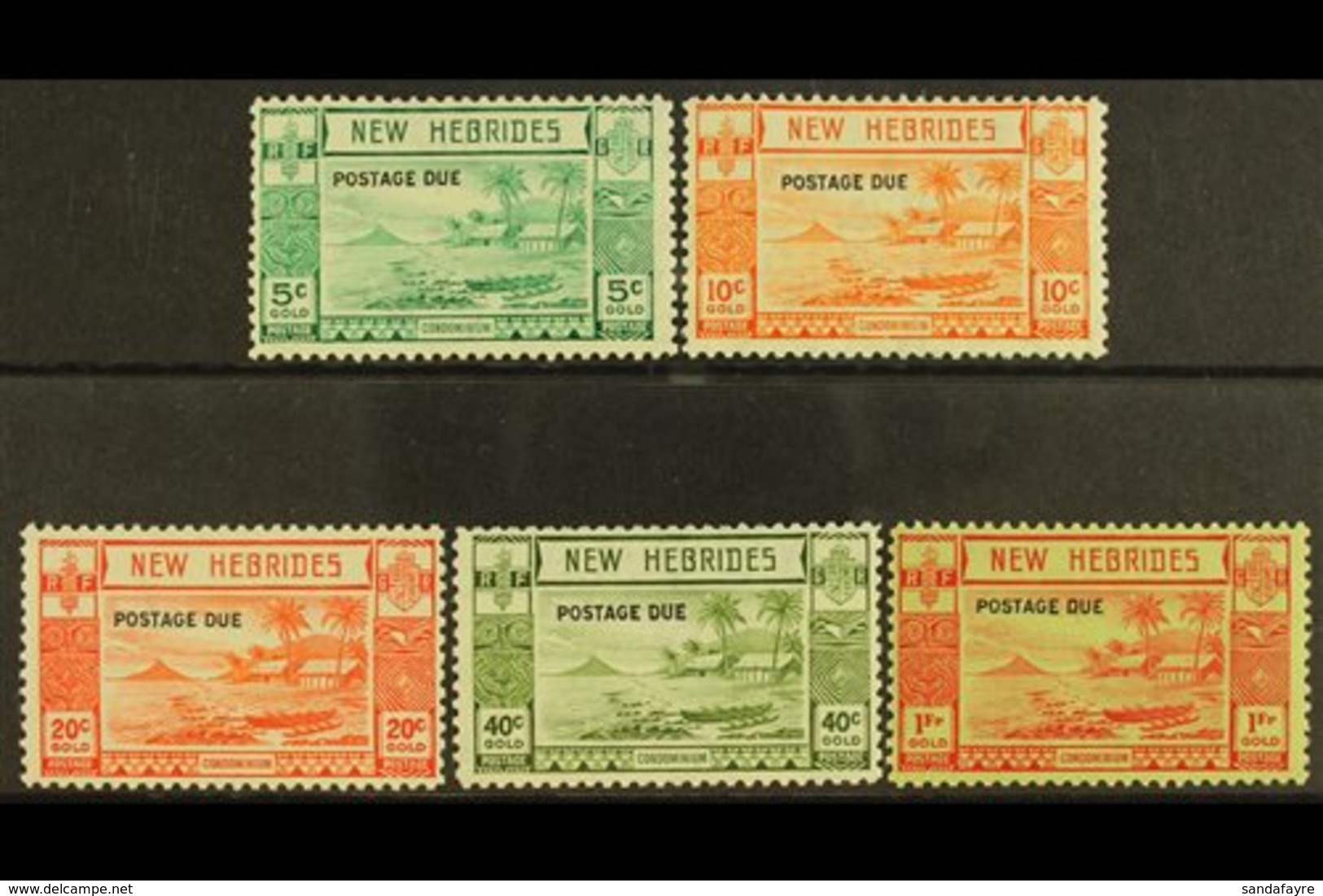 ENGLISH  POSTAGE DUE 1938 Complete Set, SG D6/D10, Very Fine Mint, Only Very Lightly Hinged. (5 Stamps) For More Images, - Other & Unclassified